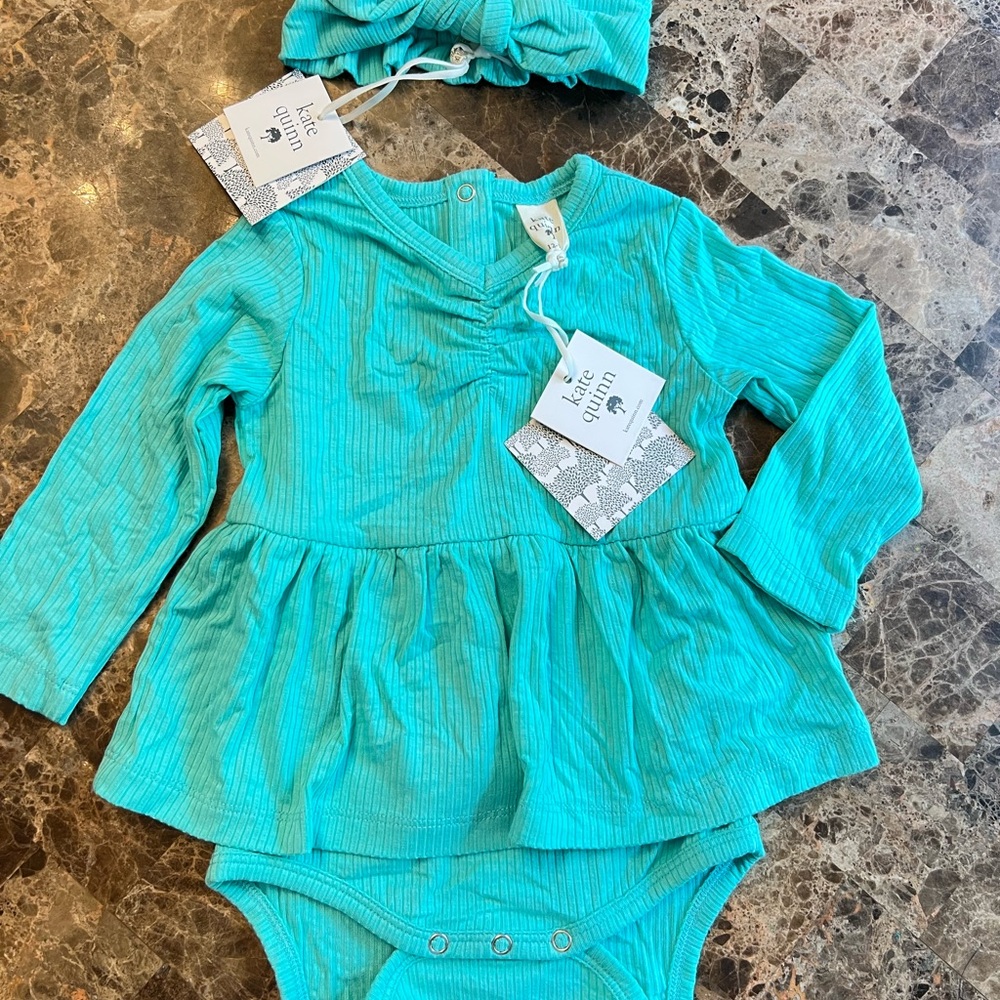 Kate Quinn Turquoise Baby Outfit